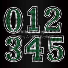 Numbers Rhinestone Motifs